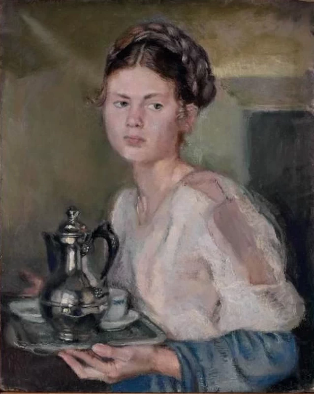 Ragazza con vassoio 1922